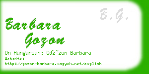 barbara gozon business card